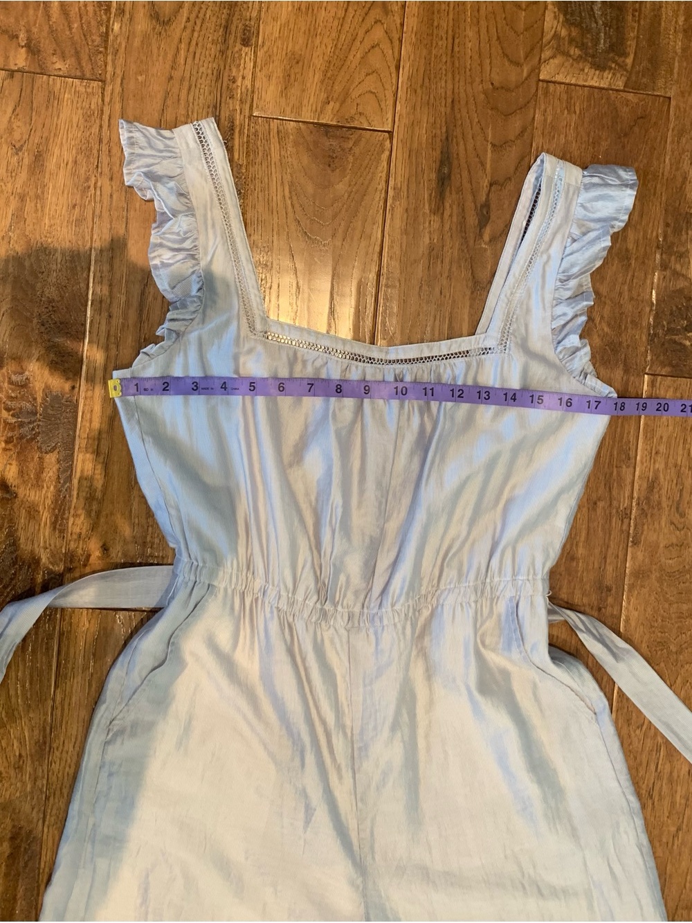 Adelyn Rae Light Gray Ruffle Strap Jumpsuit - Picture 6 of 16